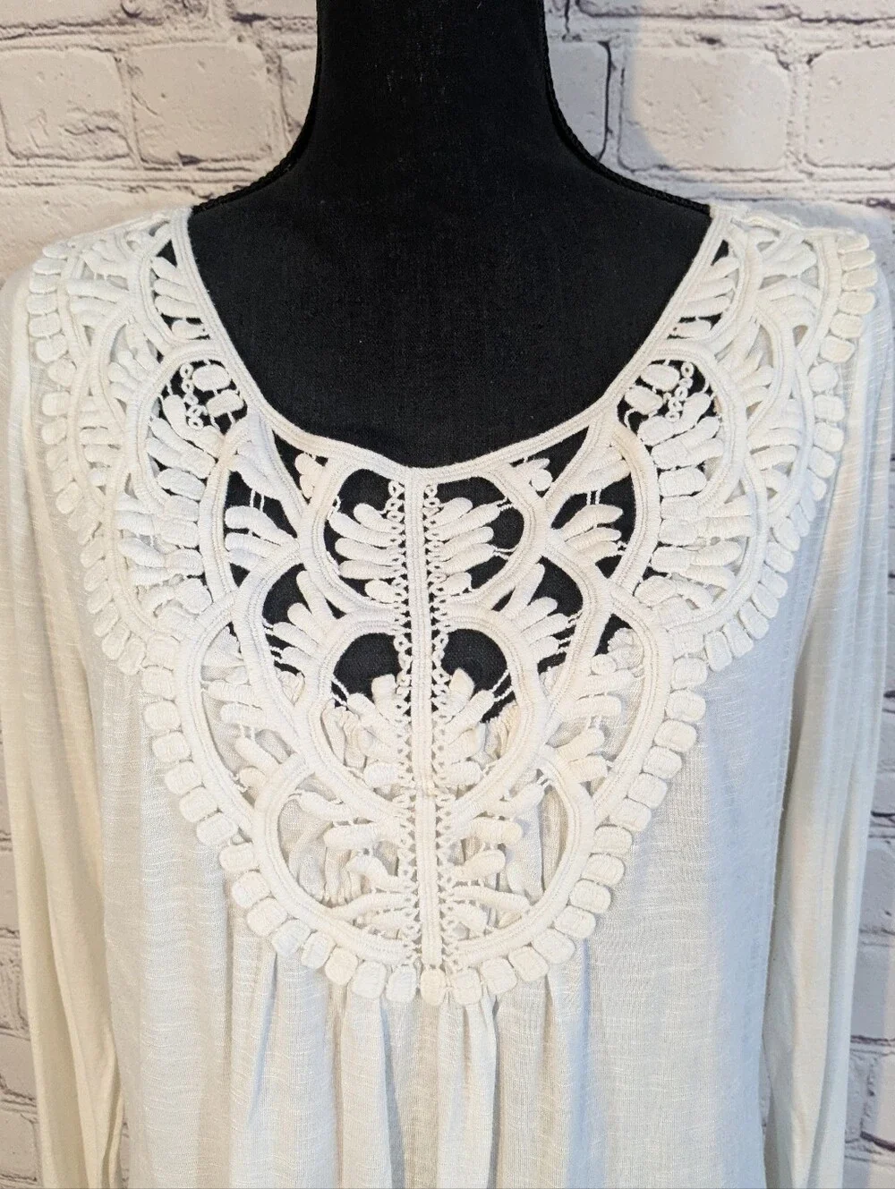 anthropologie | Meadow Rue • White Long Sleeve Shirt